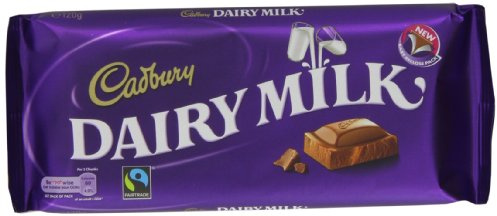 Cadbury Dairy Milk Chocolate Bar 120 g (Pack of 8)
