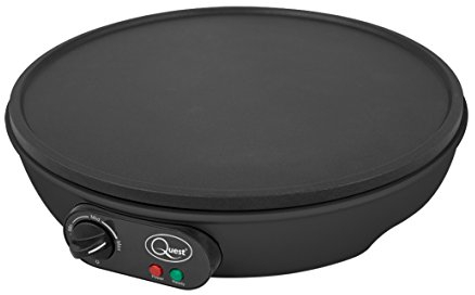 Quest Electric Pancake Maker & Crepe Maker | Extra Large Cooking Surface | Non Stick, Easy Clean Up | Includes Utensils | Perfect for Pancakes, Crepes, Omelettes, Chapati, Roti