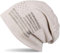styleBREAKER Beanie Mütze USA Flaggen Design mit Strass-Applikationen, Unisex, Jersey leicht Übergang Frühling Herbst, Farbe:Beige