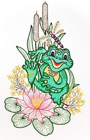 Plauener Spitze Fensterbild Frosch 21x26cm,Fensterdeko Fensterschmuck Bilder Handarbeit Deko Fenster …