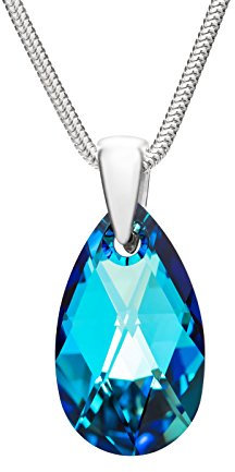 LILLY MARIE Hochwertige Damen Halskette Aus Sterling-Silber Mit Blauem Tropfen-Anhänger