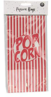 Popcorn Papierbeutel gestreift Retro Kino Filmnacht Stilboxen für Party Feier Spaß Kinder Partybeutel Hollywood Einwegartikel