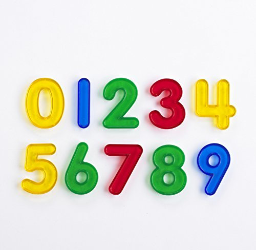 EDX Education 75116 Translucent Plastic Numbers, Pack of 10, Translucent Colours