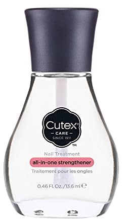 Cutex – Fortalecedor de Uñas, Todo en Uno, Actúa como Base y Top Coat, Proporciona Brillo Intenso, Fortalece y Suaviza las Uñas, 13.6 ml