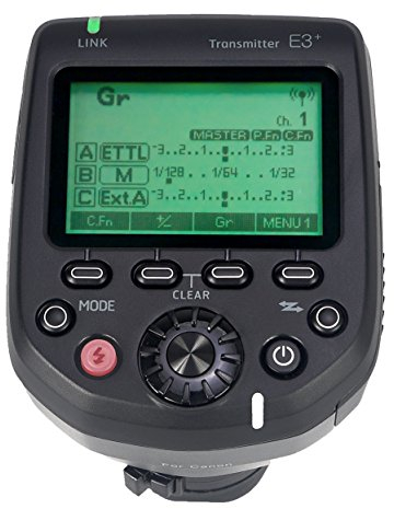 AODELAN E3+ Flash Speedlite Transmitter Flash Trigger for Canon 600EX-RT, 600EX II-RT, 430EXIII-RT, Replaces Canon ST-E3-RT
