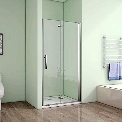 Nischentür 80x195cm Duschabtrennung Falttür Duschtür Duschwand 6mm Sicherheitsglas