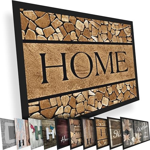 Valia Home Fußmatte 40x60 cm – Schmutzfangmatte für Innen & Außen, rutschfest mit hoher Saugkraft – vielseitige Designs, ideal für Haustür, Eingangsbereich, Flur & Balkon