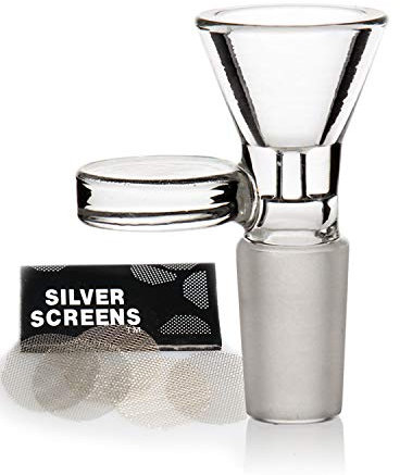 Glass Bong Bowl 14.5mm With Tobacco, Oil Rig Hookah Pipe - Water Bong Accessory for Smoking