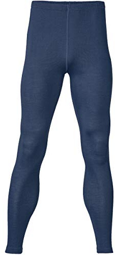 Men's Wool Silk Angel Natural Leggings 2 Colours (GOTS), navy, 54-56