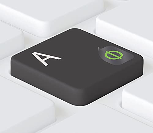 Keystickers® | 5x6mm - Autocollants universel russes - ukrainien pour claviers PC / ordinateur portable et & MacBook, film mat transparent, couleur VERT CLAIR | Russian Keyboard Stickers