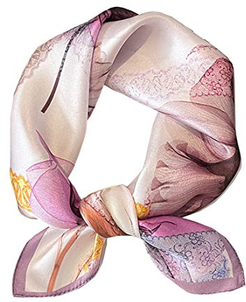 Ecroon Seide Schal Damen Halstücher Seidentuch Schals Halstuch Seidenschal Scarf Bandana Taschentuch Ansatz Handgelenk Kopftücher