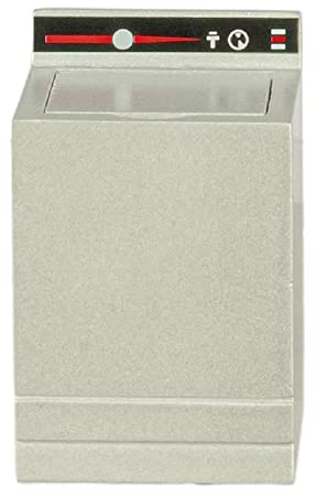 Dolls House Silver Top Loading Washing Machine Miniature Kitchen Appliance 1:12