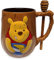 Disney Tazza in ceramica con finitura in legno, tazza Winnie the Pooh e cucchiaio per miele, 25 once