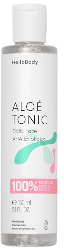 HelloBody Aloé Tonic PCR - Gesicht Peeling (150 ml) – regenerierendes & feuchtigkeitsspendendes chemisches Peeling – Zellerneuernde Hautpflege mit AHA, Aloe Vera und Gurkenwasser
