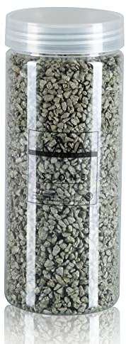 Dekorative Kieselsteine für Vasen, Farbe Militärgrün, 1.180 g, 11 Farben Deko-Steine für Vasen, Dekosteine von 2,5-4 mm