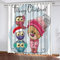 NUYSP Eule Vorhang Blickdicht B 110 X H 95 cm Polyester Vorhänge mit Ösen Gardinen 3D Süße Tiere Verdunkelungsvorhang für Kinderzimmer Schlafzimmer