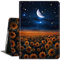 Case for All-New Amazon Fire HD 10 Tablet (9th/7th/5th Generation,2019/2017/2015 Release),Slim Folding Stand Cover with Auto Wake/Sleep,Sunflower Moon