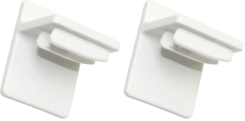 GARDINIA Plissee-Klebeträger Concept, Kompatibel mit Concept Plissees und Wabenplissees, Kunststoff, Weiß (Packung mit 2)