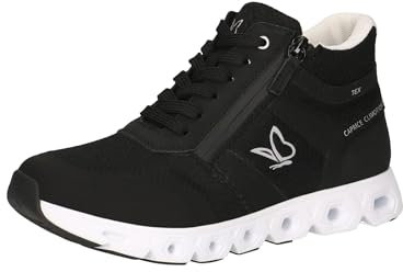 CAPRICE Damen Sneaker hoch Vegan Wasserabweisend, Schwarz (Black Comb), 37 EU