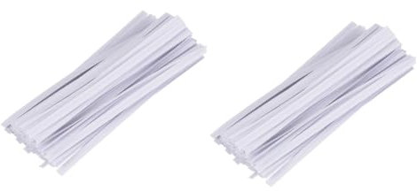COHEALI 2packungen Packung Mit Weißen Papier-zubindebändern Aus Eisen Vielseitige Verpackungs Und Dekorationshilfen Für Lebensmittelverpackungen Bastelprojekte Und Blumenarrangements