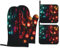 Bright Colored Lights Oven Mitts and Pot Holders Sets of 4 Heat Resistant Non-Slip Oven Gloves and Hot Pads Washable Kitchen Gloves Potholders Waterproof Cooking Mitts for Kitchen Baking Grilling BBQ