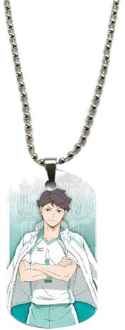 acsewater Karasuno Volleyball Club Anhänger Shoyo Hinata Halskette Tobio Kageyama Cosplay Prop Dekoration Nekoma Anhänger Kenma Kozume Kette Anime Neue Trinkets Charming Geschenk