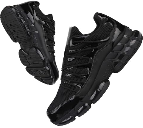 LIANGGO Steel Toe Shoes for Men Women Composite Toe Safety Work Non Slip Industrial Air Cushion Tennis Sneakers Black 43