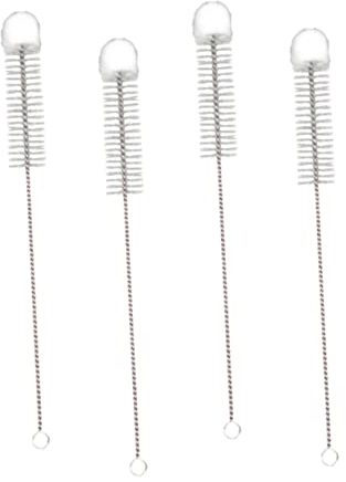 MAGICLULU 4pcs Cotton Balls Cleaning Brush for Small Bottle Cleaning Labs Long Handle for Flasks Jars Vases