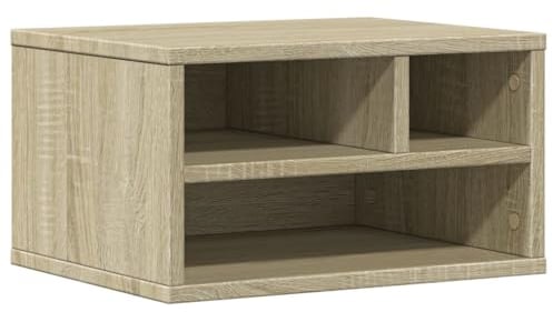 vidaXL Druckerständer, Druckertisch mit Stauraum, Druckerregal für Büro Arbeitszimmer, Druckerhalter Beistelltisch, Sonoma-Eiche Holzwerkstoff