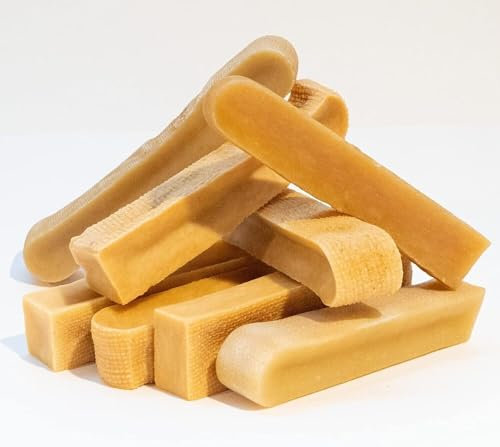Himalayan Yak Chew - Yak chews for dogs Medium (Pack of 10) - Protein Rich Dog Chews Long Lasting Natural - yak milk dog chew - Yak Bars for Dogs - Himalayan dog chews - Yak Snack