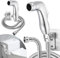 STOAT®ducha higienica para wc，Incluye alcachofa de ducha, flexo de 1,5 metros y soporte de alcachofa.bidet portatil para wc，grifo bidet para wc，grifo wc，ducha anal，duchas higienicas para wc，plateado