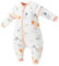 WYTbaby Schlafsack mit Füßen 3.5 Tog, Langarm Schlafsack Baby Winter 100% Baumwolle Winterschlafsack mit Abnehmbaren Ärmel für Jungen und Mädchen,Rosa Elefant/Baby Höhe 70-85cm