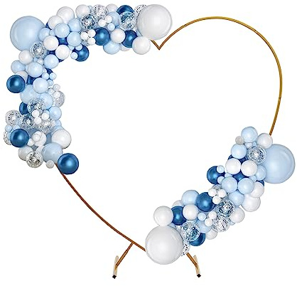 Heart Arch,Gold Metall Arch Kit, Hochzeit Herz Bogen Stehen, Liebe Säule Bogen Rahmen für Hochzeit, Braut, Valentinstag, Verlobung und Geburtstag Party Supplies.