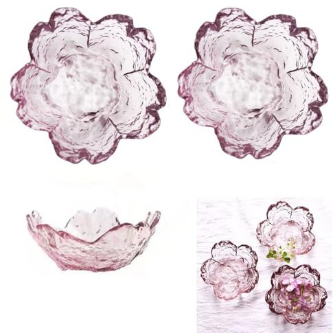 6 Pack Sauce Dishes, Japanese Pink Cherry Blossom Sauce Dish, Mini Bowl Soy Sauce Plate, Condiment Server, Sushi Dessert Dish Bowls, Be Used for Ketchup, Vinegar, BBQ and Party Dinner