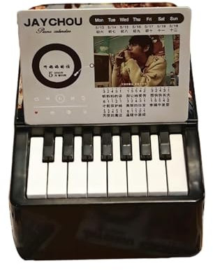 Musikkalender | Finger Piano Monatlicher Musik-Schreibtisch-spielbarer Kalender, batteriebetriebener zeitgesteuerter Kalender 2025, Desktop-Herzstück, kreative Desktop-Dekoration für Zuhause