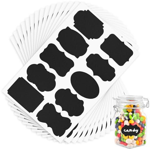 150 Stück Schwarz Aufkleber zum Beschriften,Wiederverwendbar Etiketten Selbstklebend,Wasserdicht Klebeetiketten zum Beschriften,Beschriftungsetiketten für Gläser Behälter Aufbewahrungsbehälter
