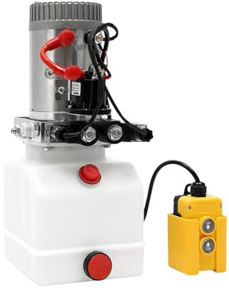 Hydraulic Pump for Dump Trailer, 3 Quart Double Acting Hydraulic Pump Dump Trailer Reservoir 12V DC 18 * 19 * 42cm Hydraulic Power Pump Unit for Dump Trailer Car Lifting