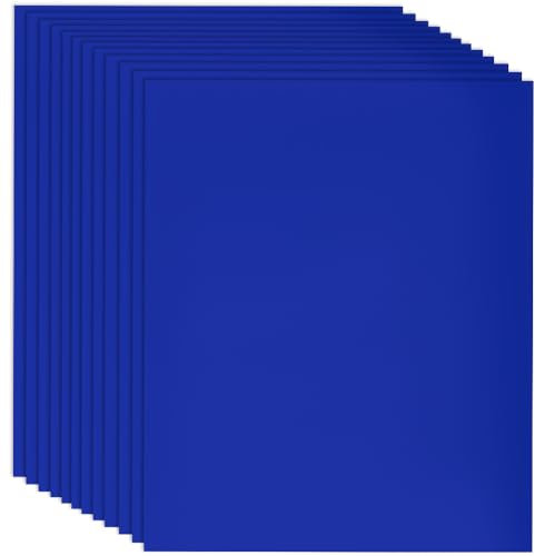 SOFPLATE 12Pcs Heat Transfer Vinyl Sheets Sublimation Transfer Sheets PVC Blue Ink 12 x 10 Inch Rectangle HTV Iron on Vinyl Pack Accessories for T Shirts Hats Clothing DIY Making Crafting Decoration