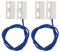 Interruptor Magnético Empotrado, área de Reconocimiento de 10-20 Mm 2 Pares AC220V Interruptores Puerta Magnética para Sistemas Seguridad para el Hogar (White)