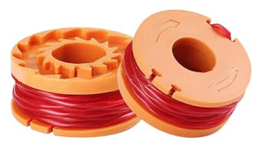 GloWonder PA6-GF30 WA0004 - Bobina di ricambio per decespugliatore WORX WG169E, WG163E, WG154E, WG157E, pre-avvolto DNA2 a doppia elica, 2 bobine per decespugliatore senza fili da 20 V