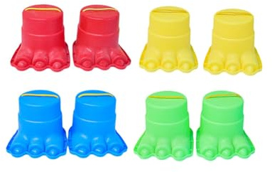 CoudarTitie 8 Teiliges Set Stelzen, Sprungstelzen Spielzeug, Stelzenlauf Stelzen
