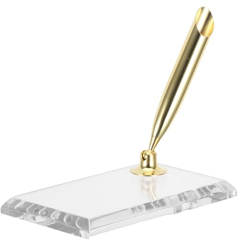Alipis Quadratischer Acryl Stifthalter mit Transparentem Edelstahlbecher Schräger Ständer für Füllfederhalter und Kugelschreiber Schreibtisch Organizer für Büro und Zuhause