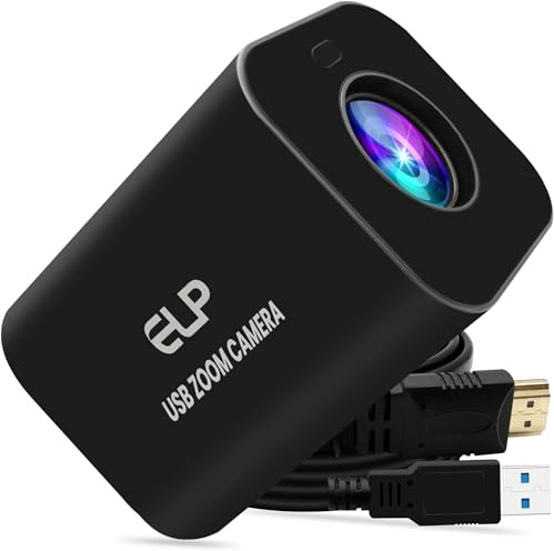 G Zoom de 12x 4K 30fps USB Cámara 1080P 60fps HDMI USB Webcam Autofocus Manual Focus PC Cámara H.265 H.264 Alta Velocidad Varifocal Webcam para Streaming Videoconferencias (Zoom 12X)