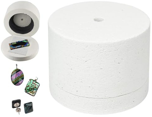 Forno a microonde per ceramica Forno a microonde per fusione del vetro con forni per carta, vetro, gioielli, strumenti fai da te casa, 4, 7x3, 3 pollici, per ceramica