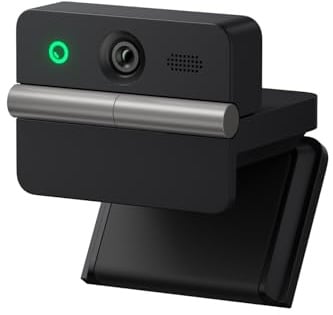 OBSBOT Meet Flip - Webcam 4K Plegable para Portátil con Sensor de 1/2 | Encuadre IA y Autofocus PDAF, Mic Dual, Control por Gestos, Notas IA, HDR, Modo Belleza, Webcam para Mac, PC, Zoom Meetings