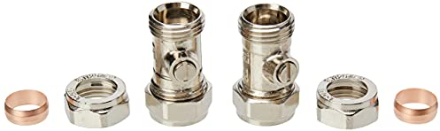 Plumb Pak Compression Isolator Valve 15mm Chrome - Pack of 2