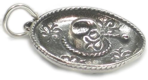 Sombrero Mexican Hat Sterling Silber Charm .925 x 1 Hüte Charms