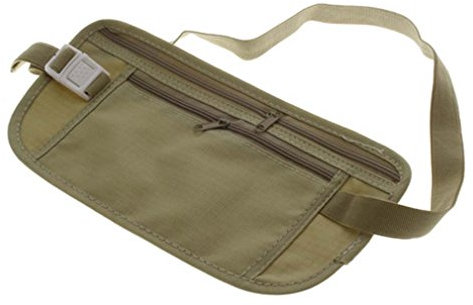 Boolavard ® TM Frauen Brieftaschen Travel Security Geld Ticket-Pass-Halter Taille packt Gürtel Handtasche Tasche