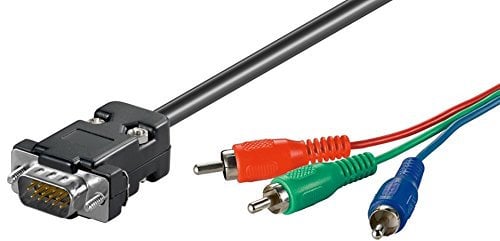 goobay VGA-RGB-Video-Kabel 2m 15pol. Sub D - 3X Stecker