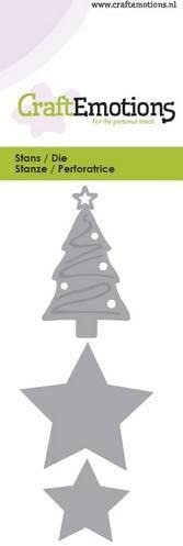 Craft Emotions Stanzschablone Tannenbaum und Sterne